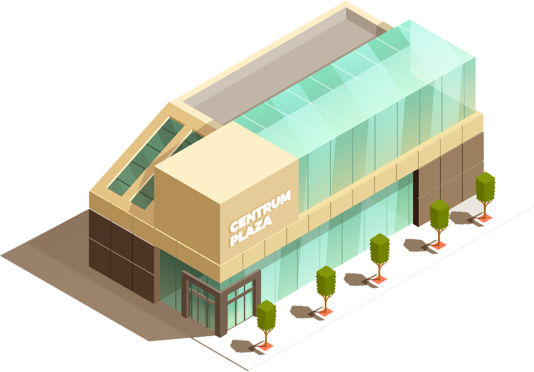 Isometric illustration of a store